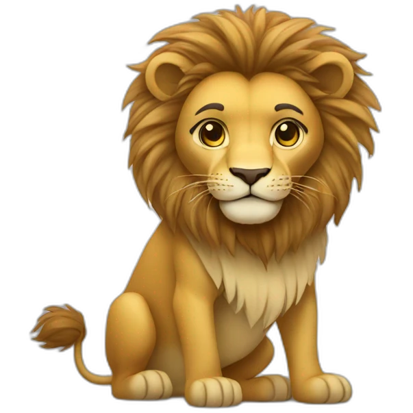 un lion avec un tutu emoji