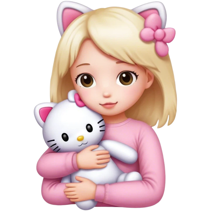  cute hello kitty teddy bears hugging  emoji