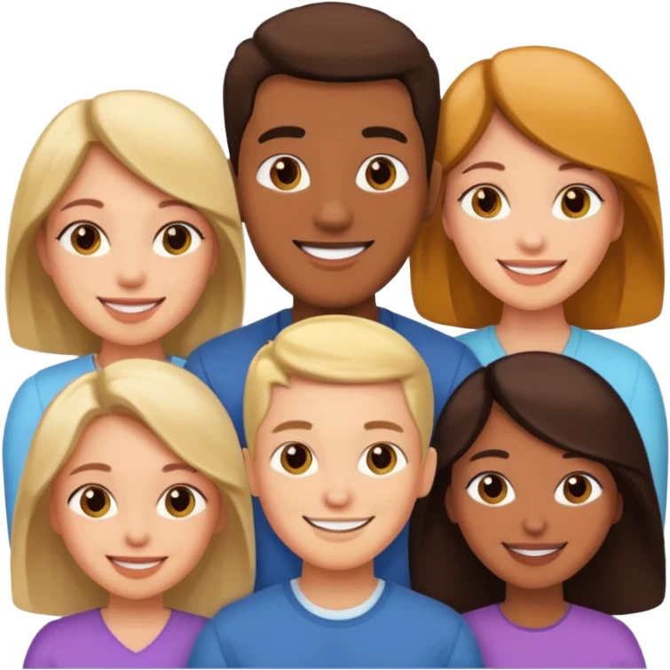 one guy and 4 girls emoji