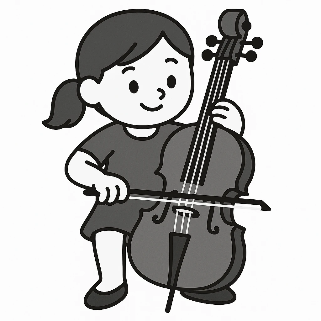 girl playing cello emoji