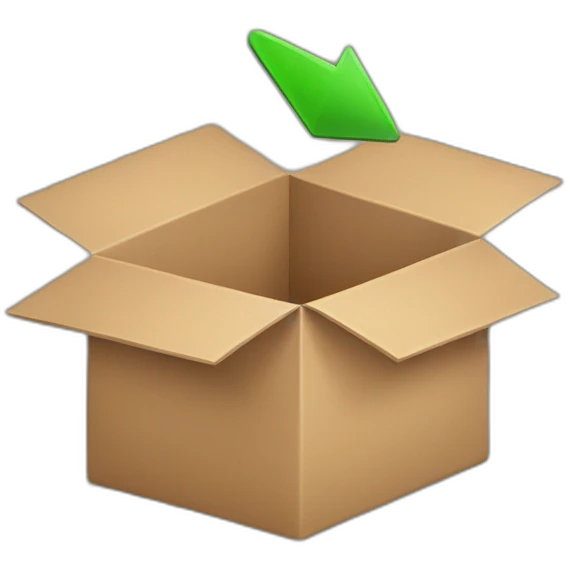 box surrounded by a circular open arrow emoji
