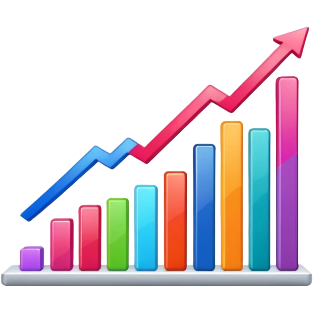 grafico de barras descendente emoji