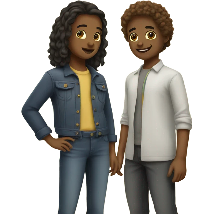 Two best friends growing up together  emoji