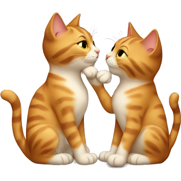 Two cats kissing emoji