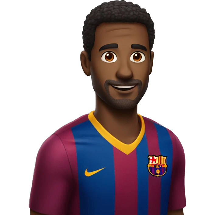 man wearing a barça shirt emoji