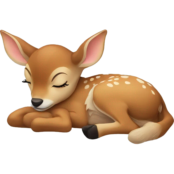 Sleeping fawn emoji