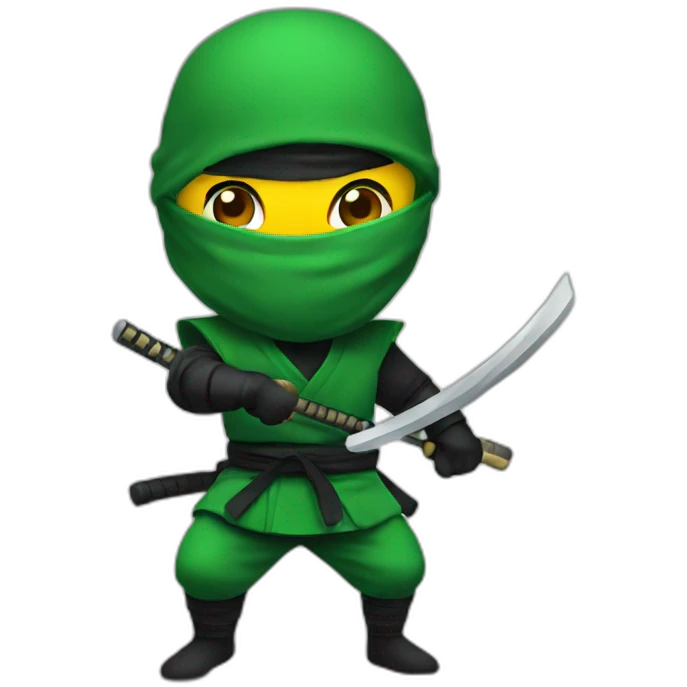 Ninja in green emoji