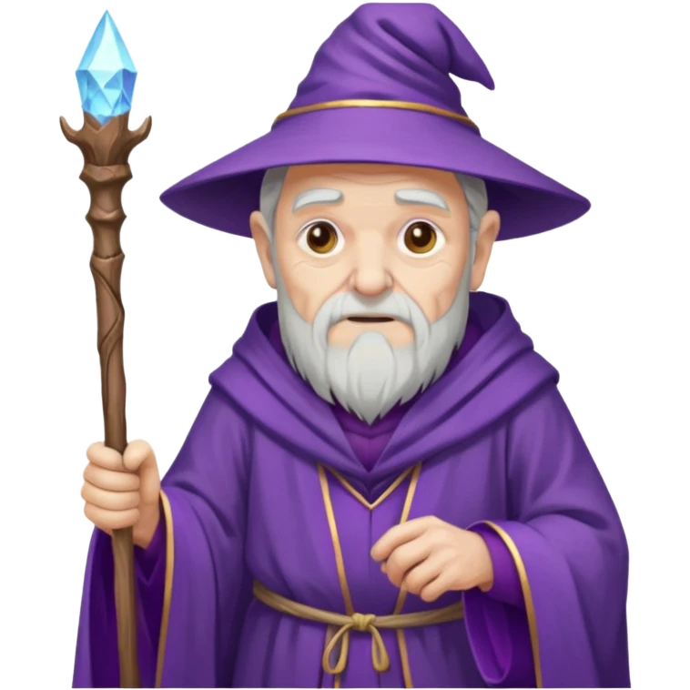 old purple wizard with staff emoji