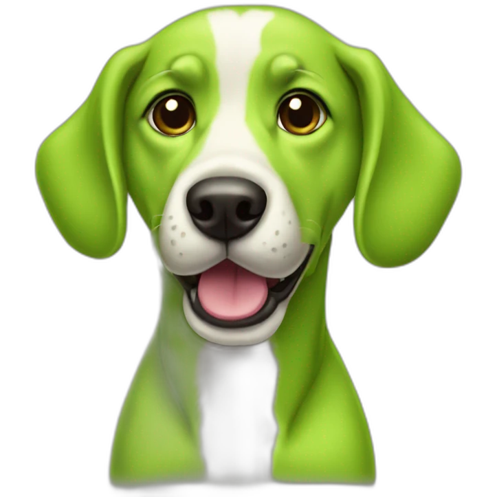 key lime green dog emoji
