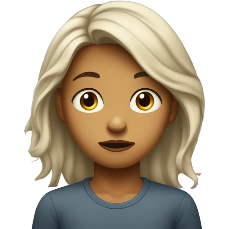 sad girl emoji