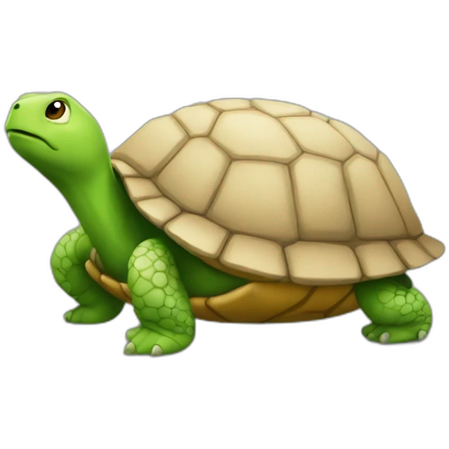 Pneu sur une tortue emoji