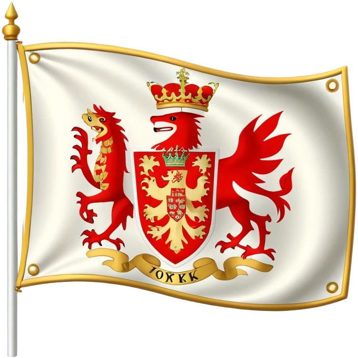 flag with heraldic emblem of york emoji