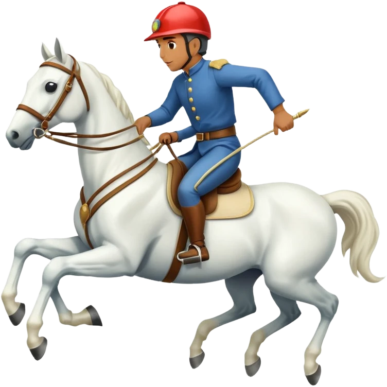 Man rabbit riding horse galloping  emoji