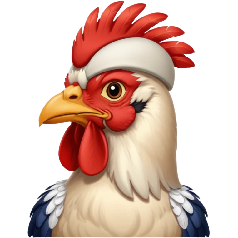 rooster with baseball hat emoji