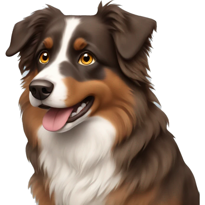 Brown Australian shepherd  emoji