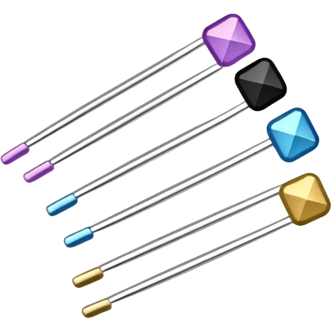 Bobby pins of different colour's  emoji