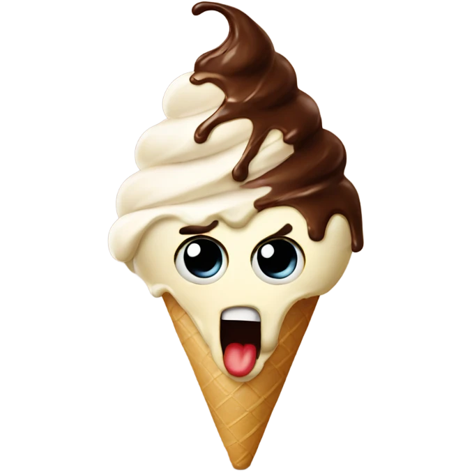 angry ice cream  emoji