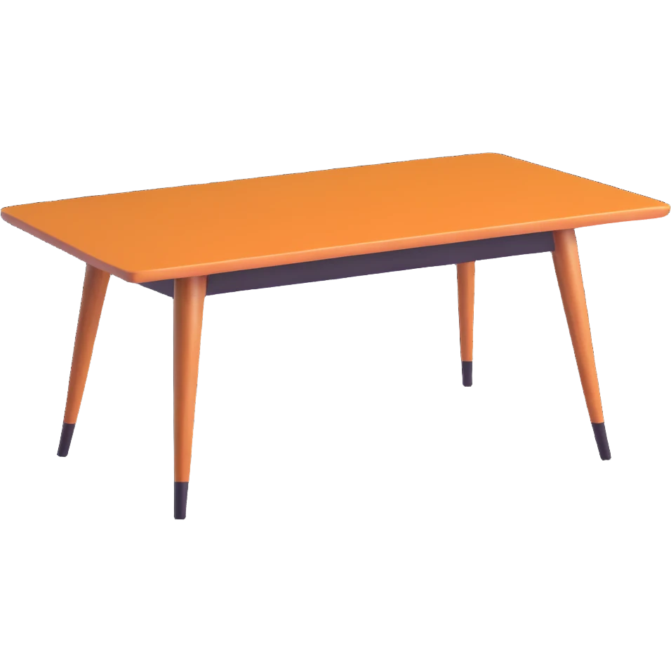 Mid century modern coffee table with tapered legs emoji