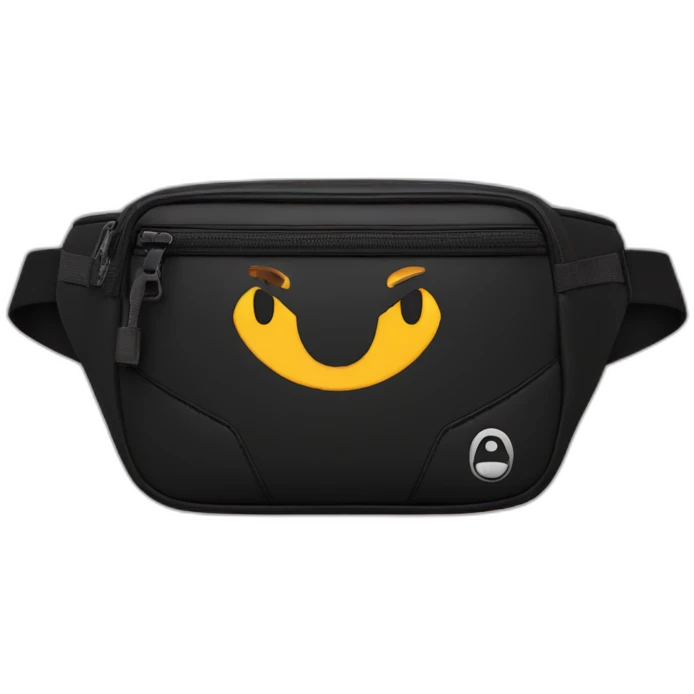 waist bag black emoji
