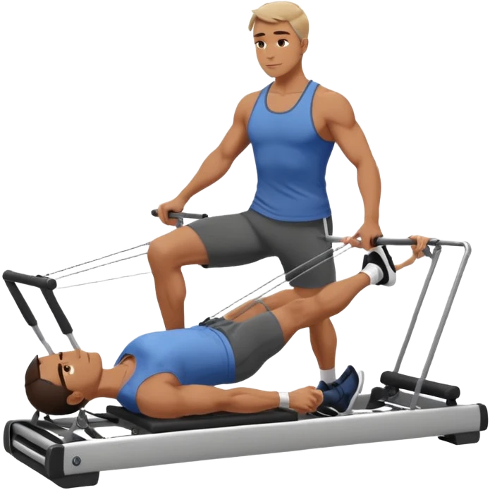 guy workout pilates reformer  emoji