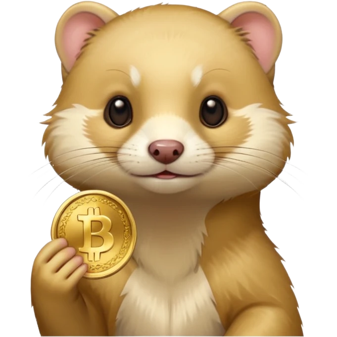 Ferret holding a coin emoji