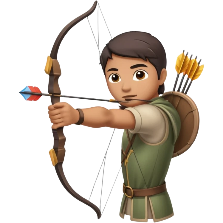 un archer qui touche une cible emoji
