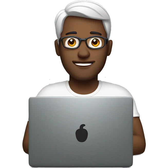 man with laptop rate emoji