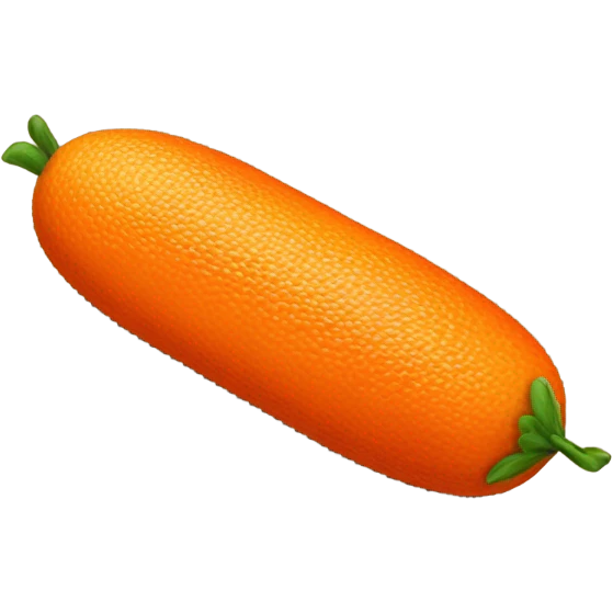 Elongated tangerine emoji