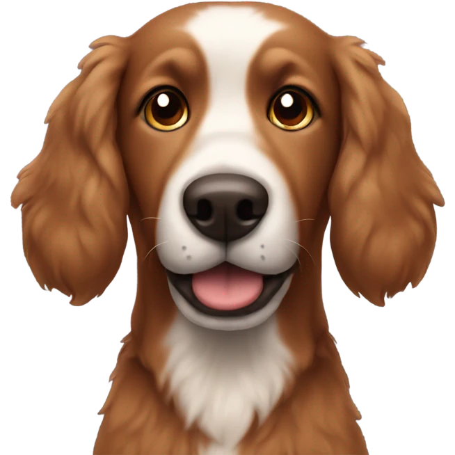 Brown dog with fluffy ears emoji