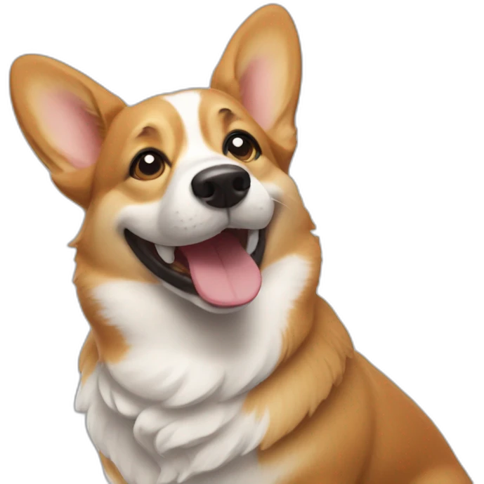 happy corgi close up emoji