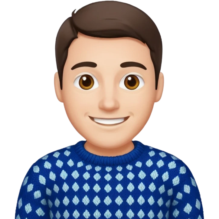 Knitted guy emoji