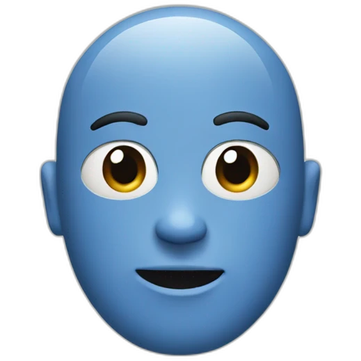 Artificial personality rounded shape emoji