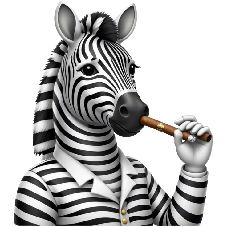 Zebra smoking a cigar emoji