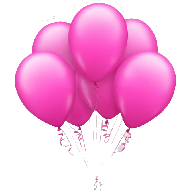 Happy birthday pink balloons emoji