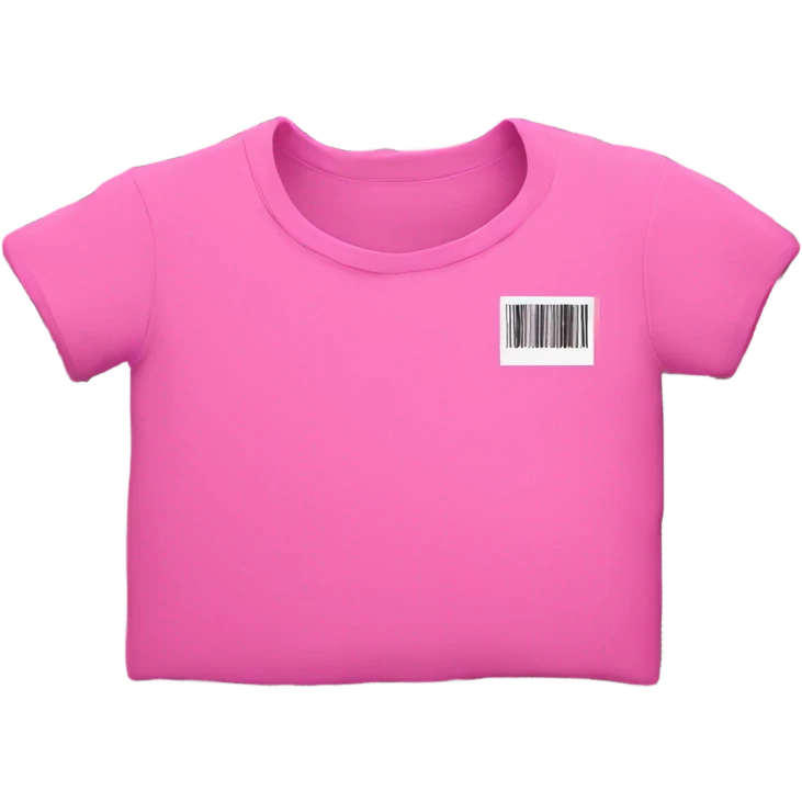 a pink tshirt with pink barcode in the front  emoji
