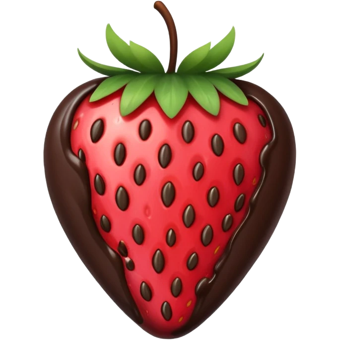 strawberry dipped in chocolate emoji