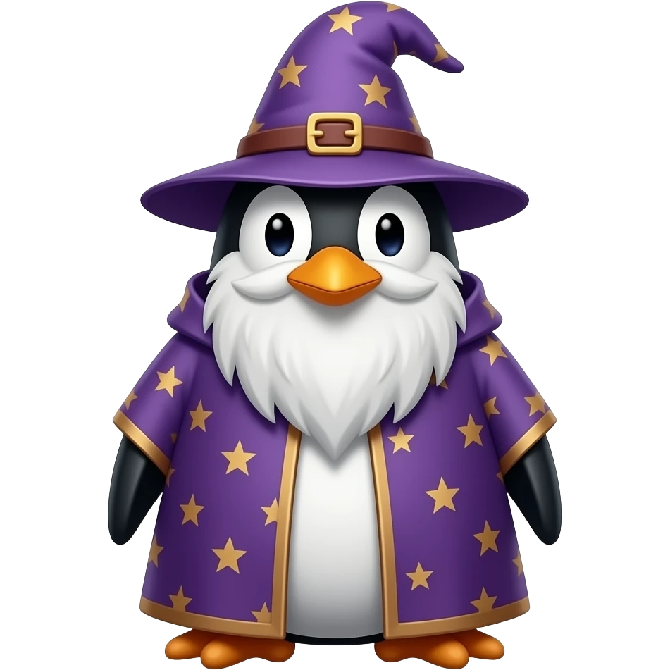 Penguin Wizard emoji
