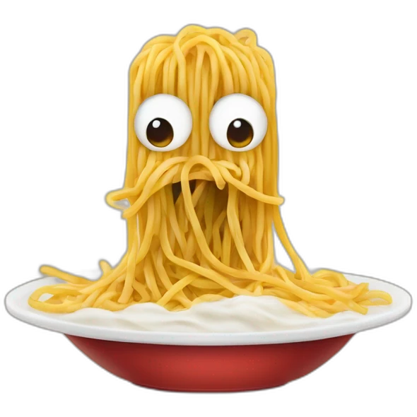 Zahnbürste mit Spaghetti emoji