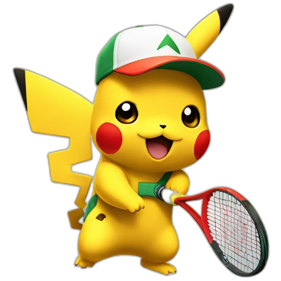 Pikachu tennisman emoji