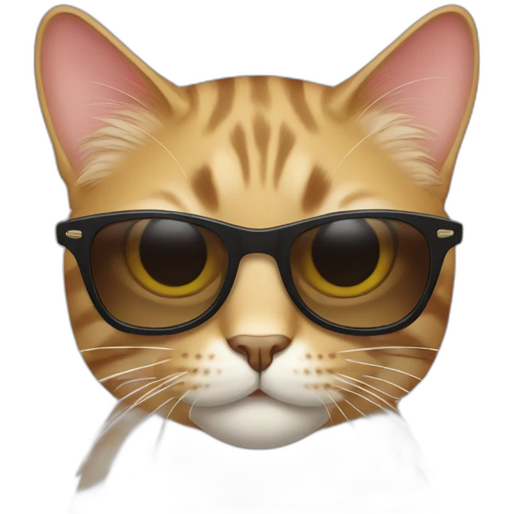 Siameze cat with sunglasses emoji