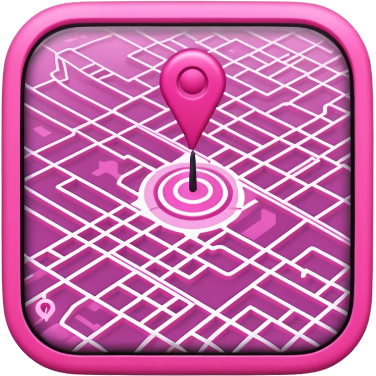 mix pink of a big gps map of the lines emoji