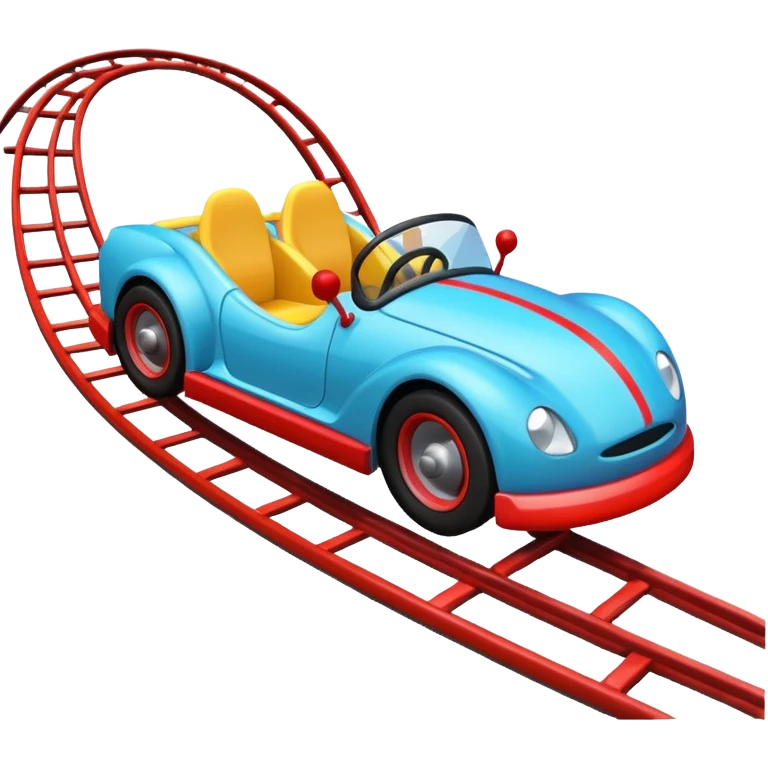 roller coaster car on track emoji