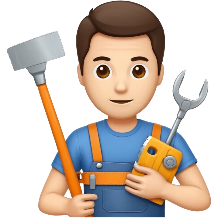 man with a saw emoji
