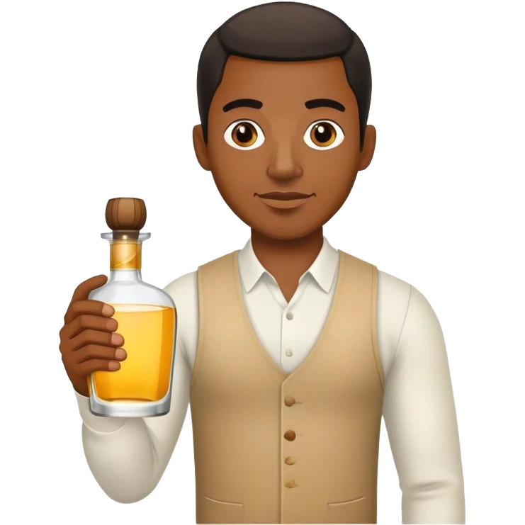 black guy holding tequila  emoji