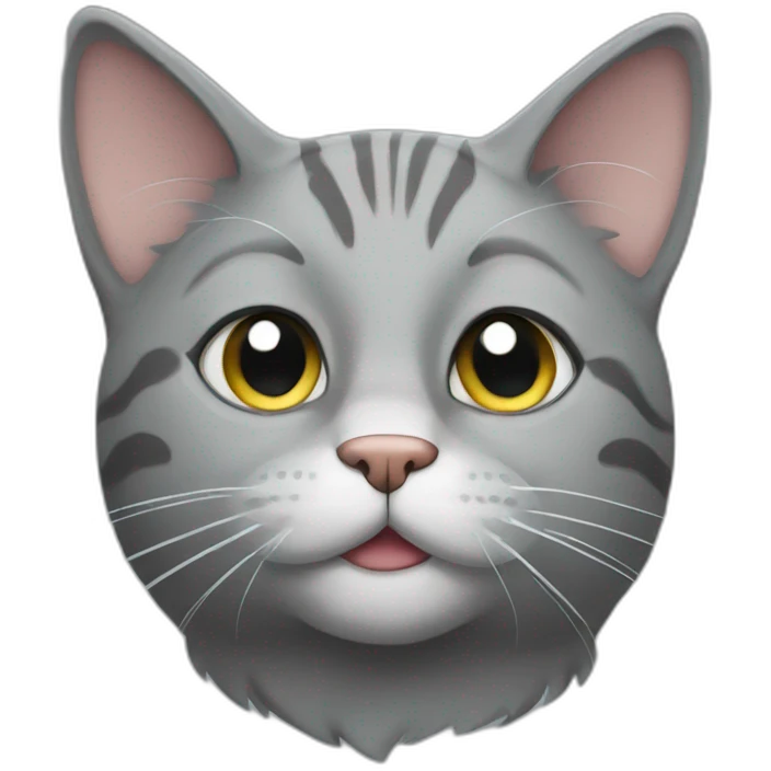 smug gray cat emoji