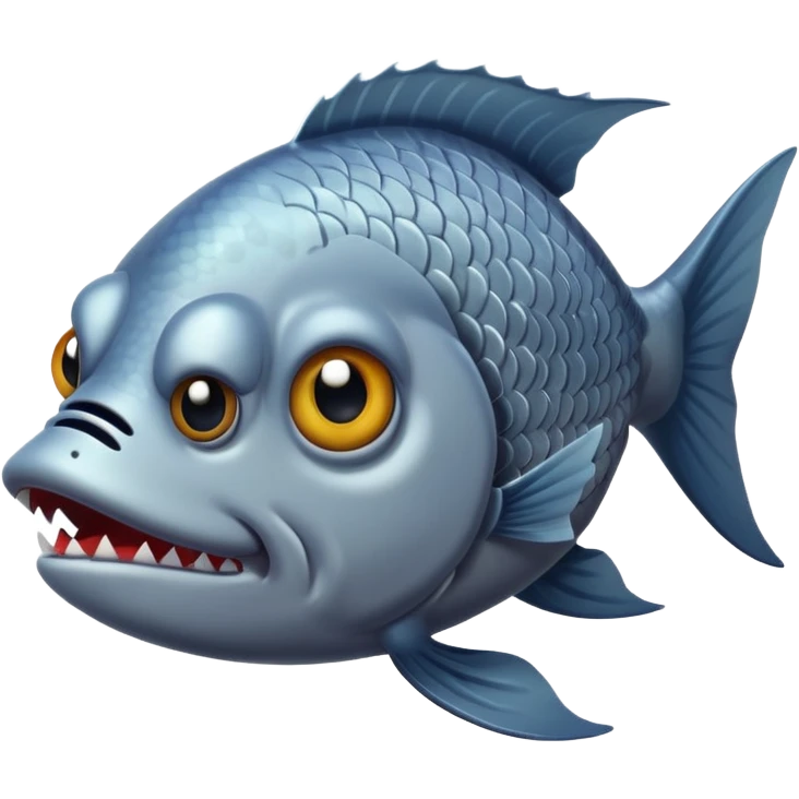 Scary fish sad emoji