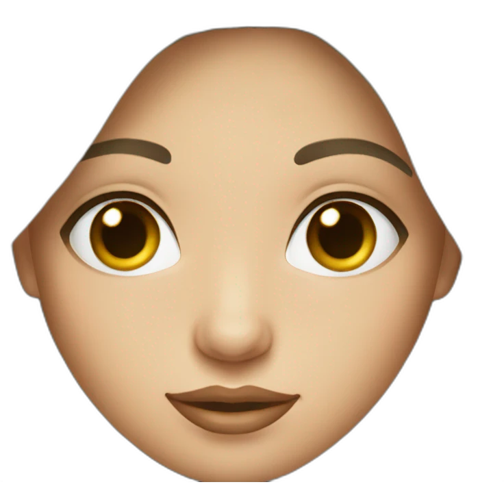 Designer brunette girl with blue eyes emoji