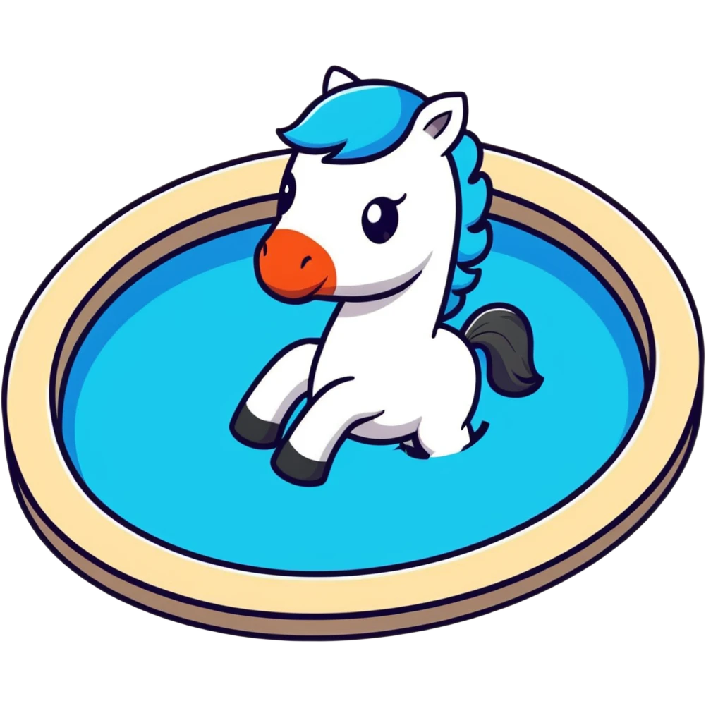 horse in a pool emoji