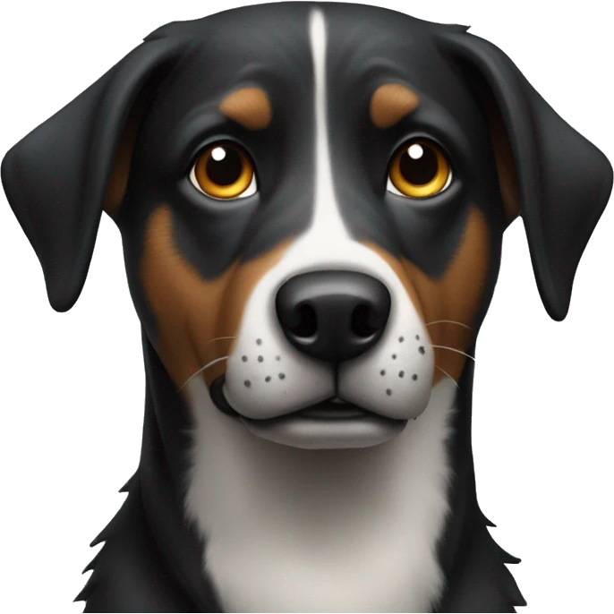 black mongrel dog emoji