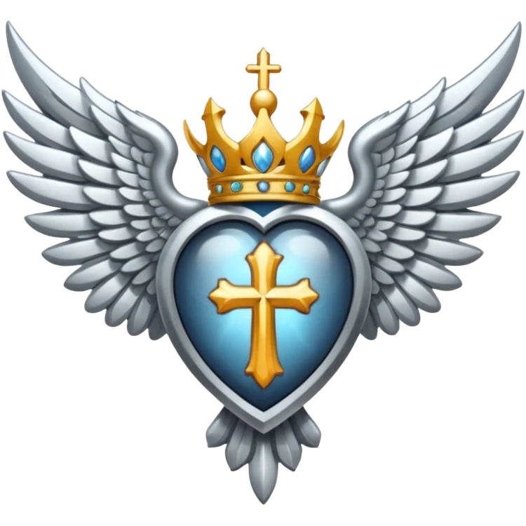 holy emblem with silver wings  emoji